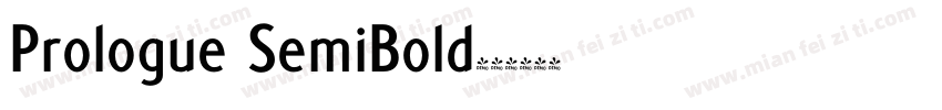 Prologue SemiBold字体转换